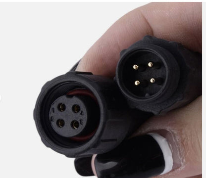 4 Pin Male Female Waterproof Cable Connector Set – Outdoor Wire Harness Adapter Socket for Boat, Marine & Automotive Use