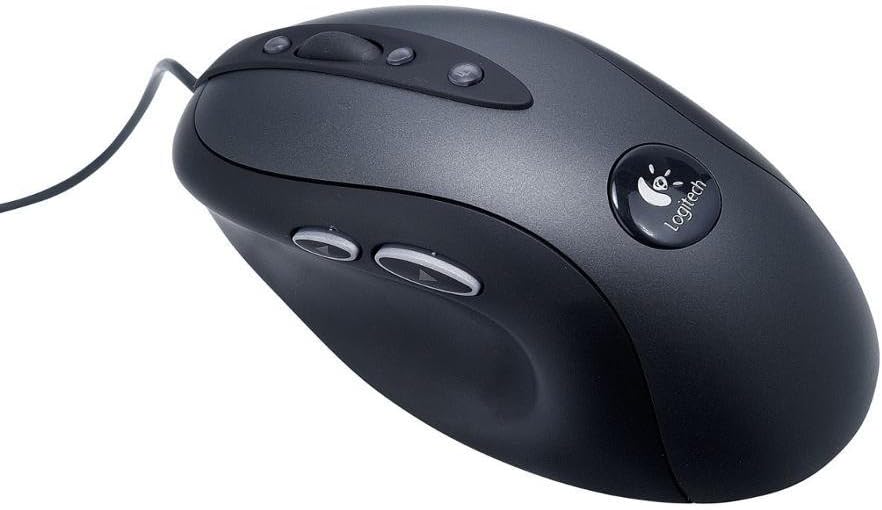 Logitech Wired Optical Mouse 5 Buttons with Scroll Wheel – High Precision USB Mouse for PC & Laptop (Ergonomic Design)