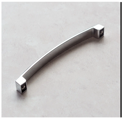 Brand New Stainless Steel Polished Chrome Square Bridge Cabinet Handle 170mm with 2 Screws