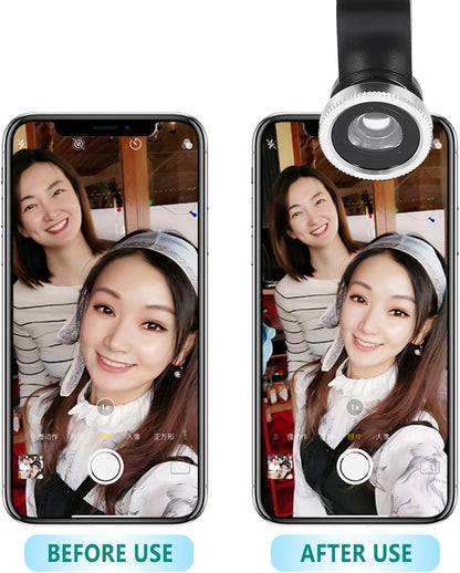 3-in-1 Phone Camera Lens Kit – Fisheye, Macro & Wide Angle Lenses for Smartphones, Universal Clip-On Mobile Photography Kit, Easy Installation Compatible with All Devices