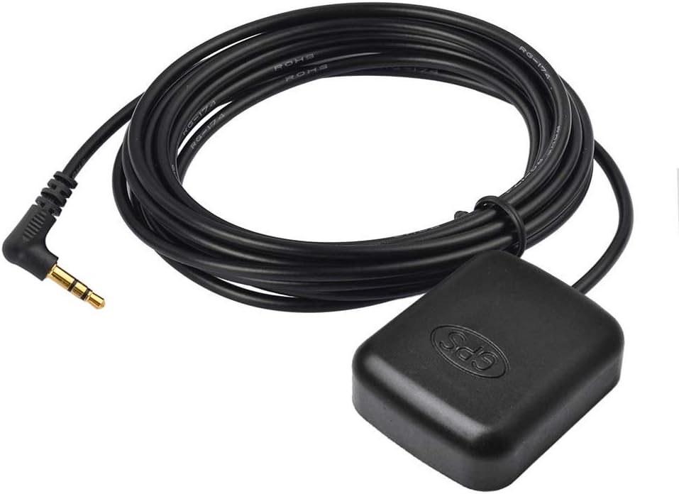 GPS Antenna Waterproof Hidden Adhesive Mount 3.5mm Plug GPS for Car Dash Cam Dashboard Camera Safety Video DVR Recorder GPS Tracker Receiver