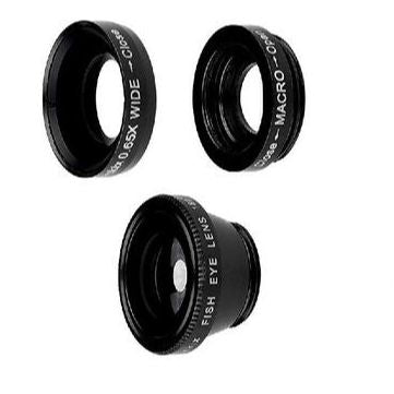 UNIVERSAL 3 IN 1 Wide ANGEL & Macro Lens & Fisheye Lens