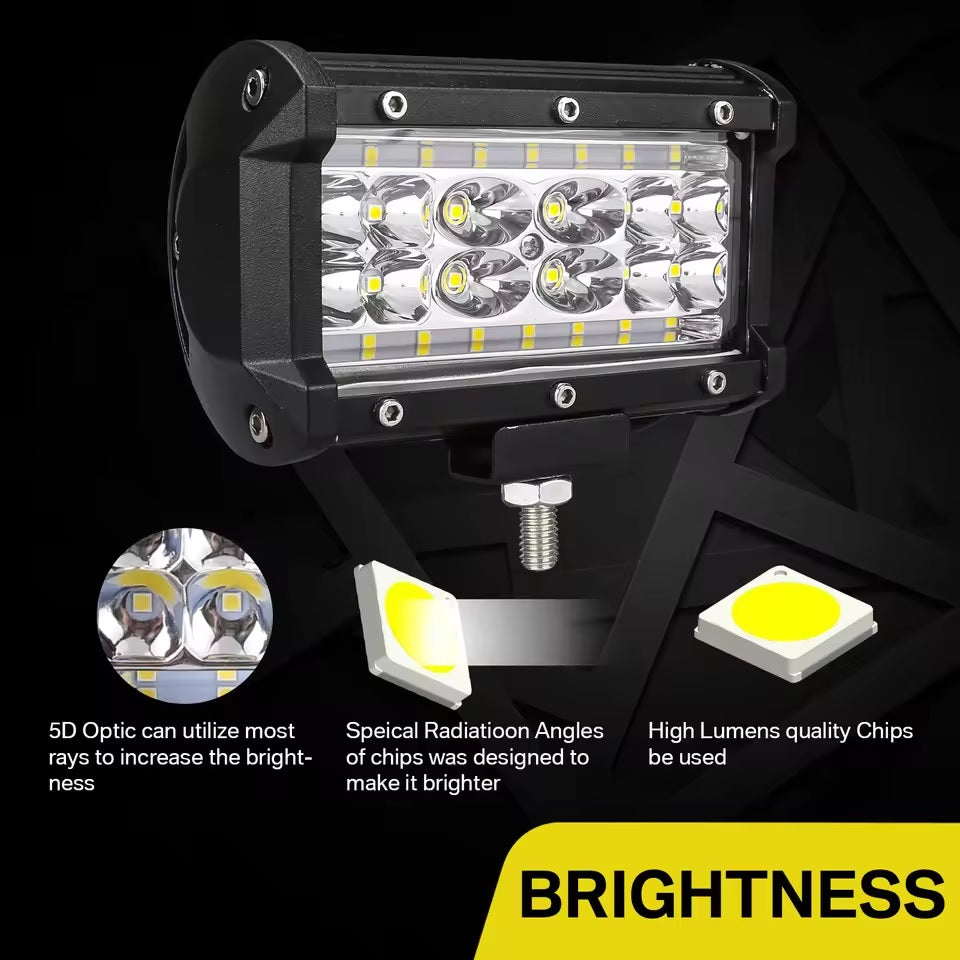 84W LED Light Bar, 5 Inches 84W 10800LM LED Work Light, Spot Light Pods Off Road Driving Lights Fog Bumper Roof Light for Boat, SUV, Truck, Hunters, Motorcycle