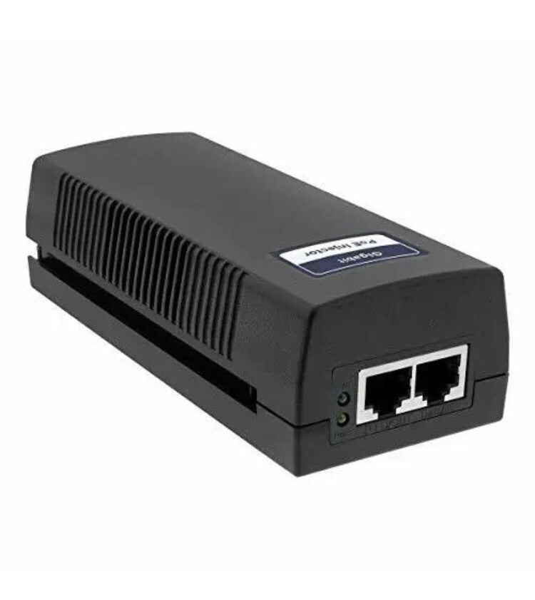 Gigabit 52V 30W PoE+ Injector 802.3at IEEE – Single Port Power over Ethernet Adapter up to 100m for IP Cameras, Access Points & VoIP Devices