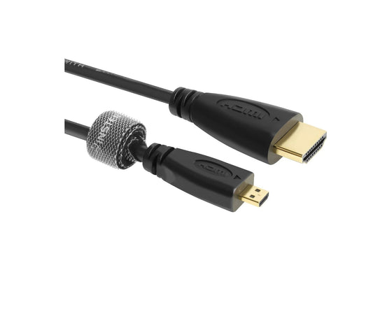 Micro HDMI to HDMI Cable 2 Meter High-Speed 4K 60Hz | Gold Plated Connector Supports 3D HD Video Cable for TV, Camera, Tablet