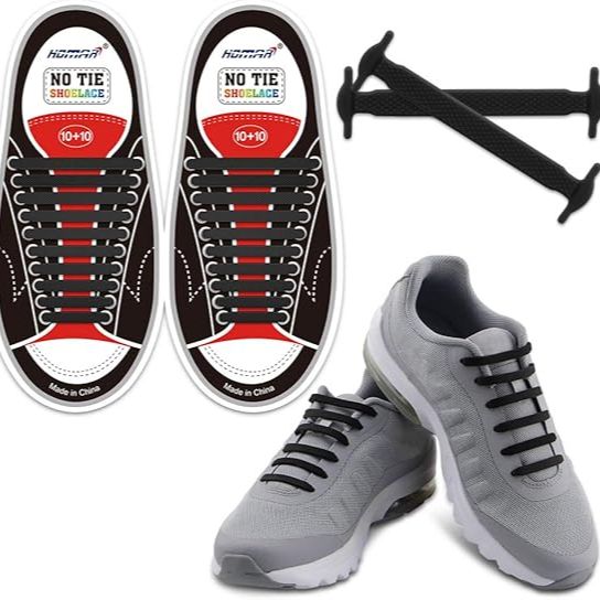 1 Set No Tie Shoelaces for Kids and Adults Stretch Silicone Elastic No Tie Shoe Laces