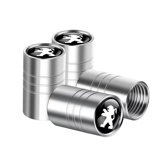 4Pcs/set Metal Car Wheel Tire Valve Caps Stem Cover Accessories For Peugeot
