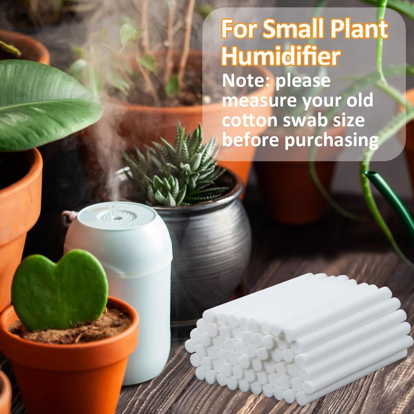 💧 Humidifier Stick Filter Refill - Mini Humidifiers Filter Sticks Air Diffuser Pure Wicks Refill Cotton Filter Sticks Replacement Wicks for Small Portable Diffuser in Office Bedroom Home