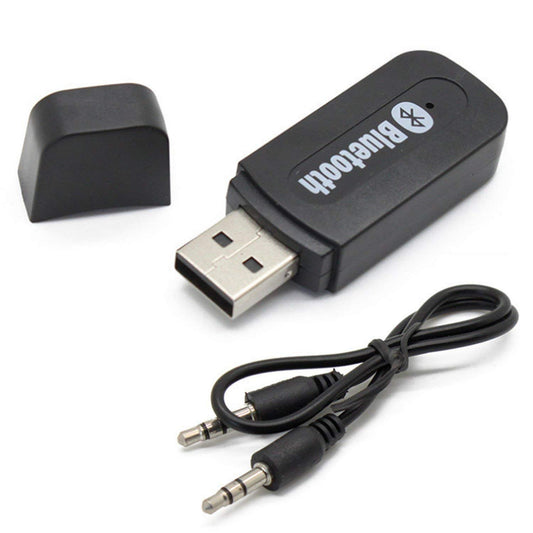 USB Bluetooth Receiver for Car, Music Streaming Car Kit, Portable Wireless Audio Adapter 3.5mm Jack Aux Cable Speaker Auto Handfree