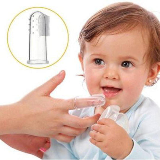 1Pcs Baby Kids Finger Toothbrush with case Silicone Soft Safe Gum Brush Children Teeth Clear Massage Deciduous Baby Training Tooth Brush