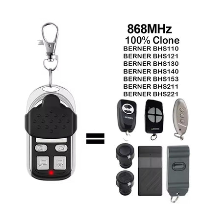 SMG-012 868MHz Remote Control – 8-Second Quick Clone Garage Door & Gate Opener Compatible with HSM2, HSM4, HSE2, HSE4, HSZ1, HSZ2 & HSP4
