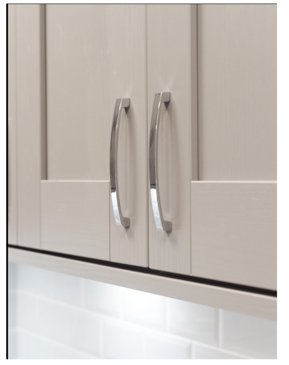 Brand New Stainless Steel Polished Chrome Square Bridge Cabinet Handle 170mm with 2 Screws
