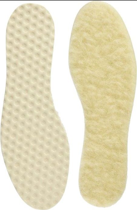 Bama Warm Comfort Pure Wool Shoe Insoles | Unisex Winter Warm Insoles | Soft Thermal Foot Support for Boots & Winter Shoes