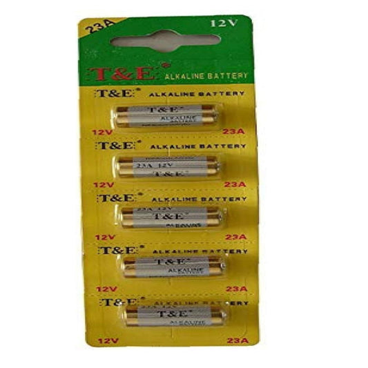 New T&E Universal Alkaline Battery A23 23A 12V / 9V / 1.5V Multi Compatible Cells 23AE MS21 MN21 V23GA VR22 Remote Control Long Lasting Power Battery