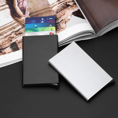 Anti-Theft RFID Card Holder – Slim Metal Wallet
