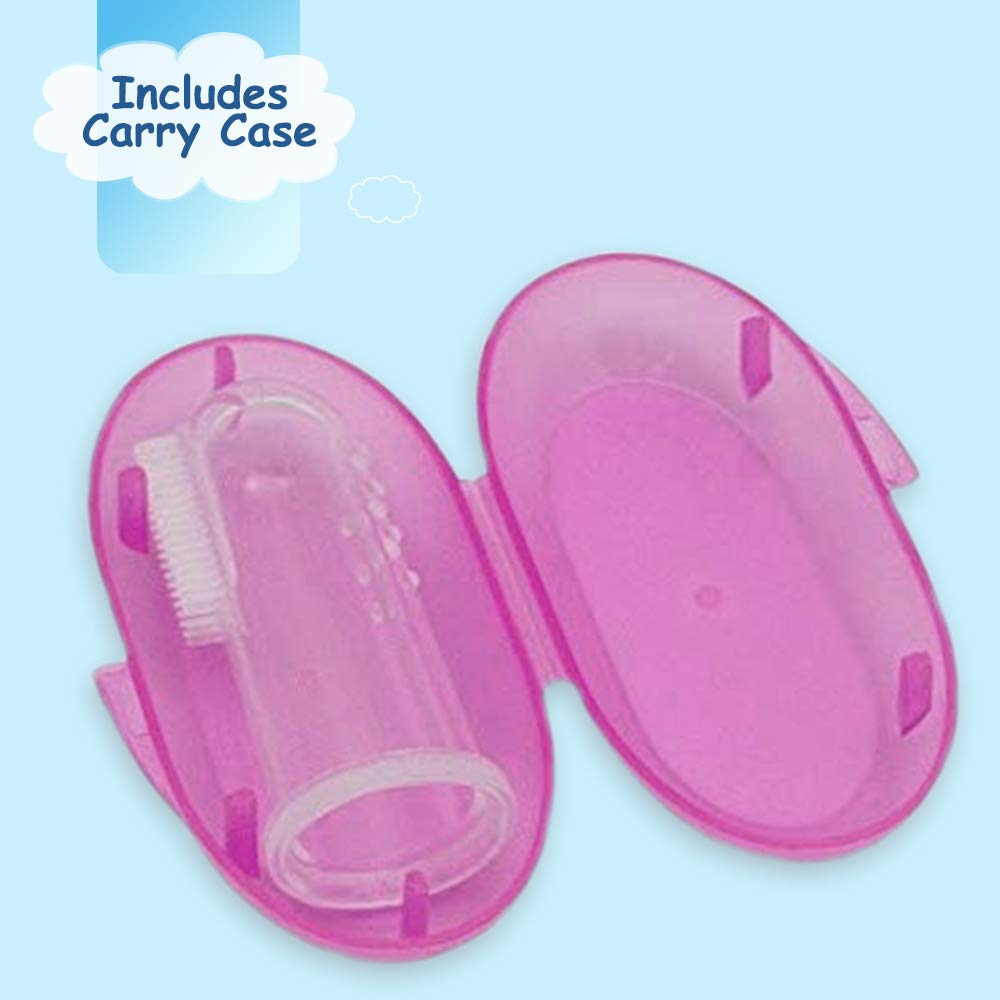 1Pcs Baby Kids Finger Toothbrush with case Silicone Soft Safe Gum Brush Children Teeth Clear Massage Deciduous Baby Training Tooth Brush