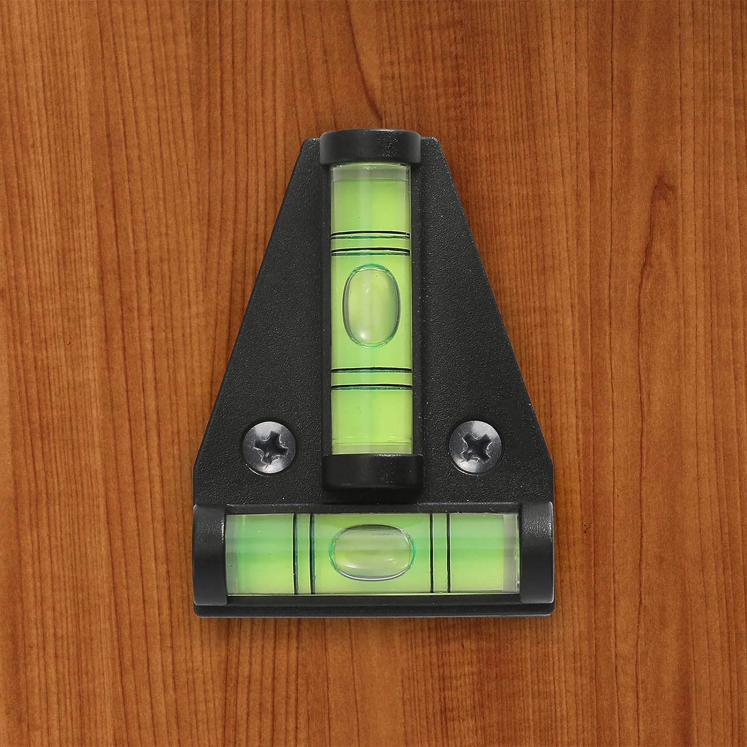 2 Way Mini Black Spirit Level – Small T Shaped Bubble Levelling Tool for On-The-go Measuring – Spirit Levels for a Caravan Campervan Furniture Picture Frames Decking Camera Tripod Camping