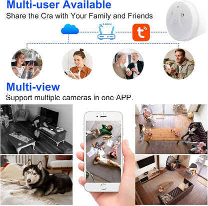 📷 WiFi Mini Detector Camera – 1080P Wireless Smoke Detector Security Nanny Cam  Motion Detection • Remote View • Audio • Home & Office Surveillance
