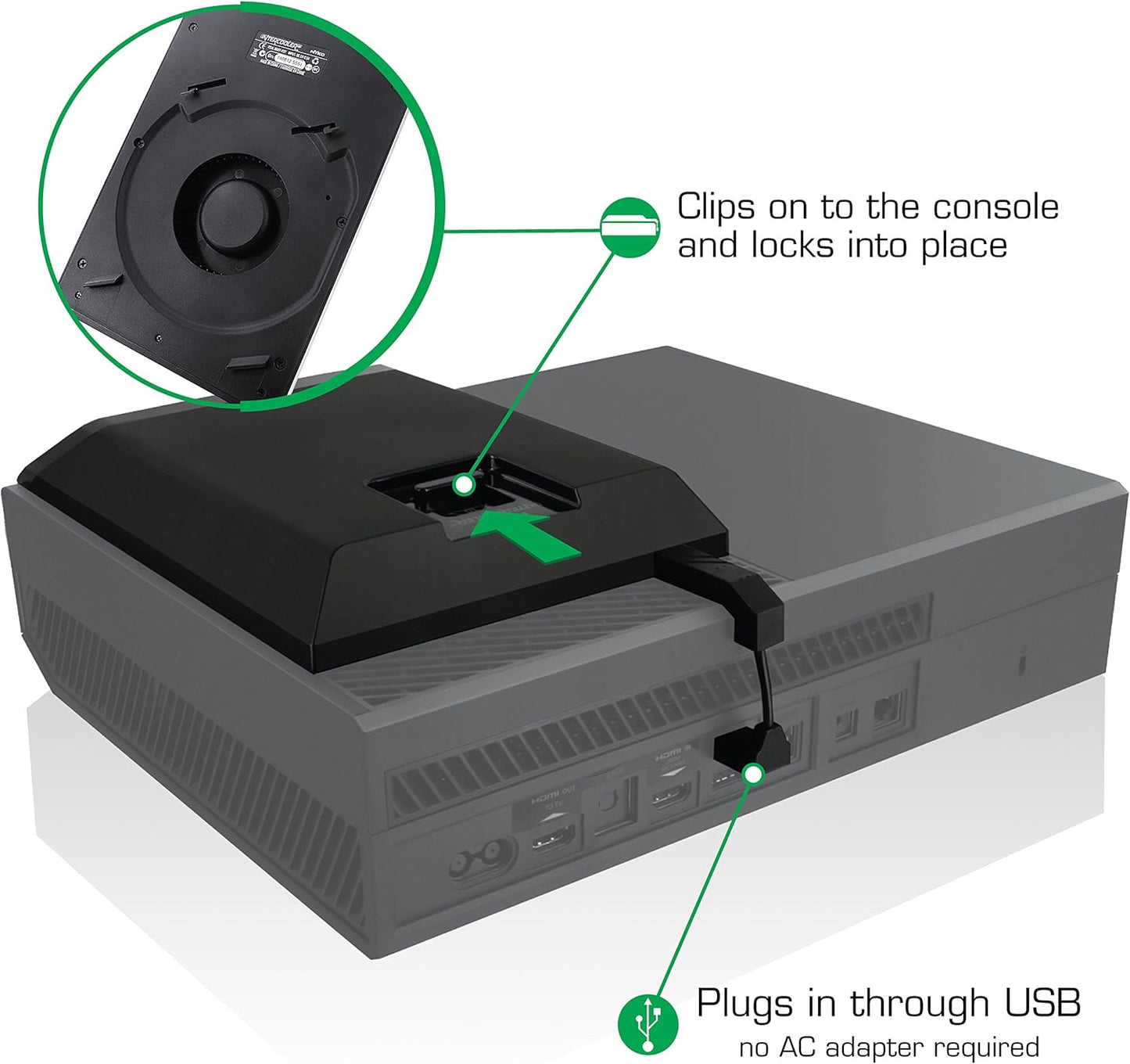 Nyko Intercooler Stand - Cooling Attachment with Short USB Power Cord for Xbox One