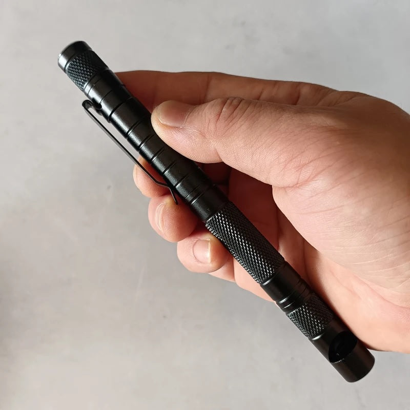 Pen Emergency Metal Tool Survival Kit Compass Whistle Camping Hiking Outdoor Emergency fire starter Screw Driver Cuter etc. the perfect gift for him A One