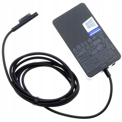 ⚡ Surface Pro Charger 65W (15V 4A) – Original Branded  Fast Power Supply Adapter | Compatible with Surface Pro 3 / 4 / 5 / 6 / 7 / 7+ / Surface Laptop / Surface Book | Magnetic Connector | Black