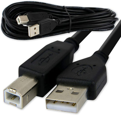 USB Printer Cable USB 2.0 A to B – High-Speed Data Transfer Lead for Printers & Scanners – Compatible with HP, Epson, Brother, Canon, Samsung & More – Black