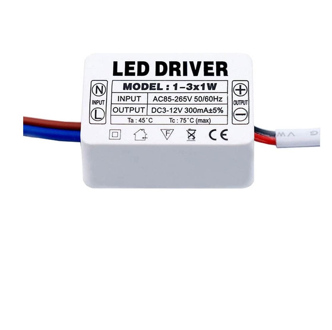 LED Driver 1-3x1W LED Power Supply Adjustment Unit AC 85-265V to DC 3-12V 300mA Transformer Driver for LED Lights