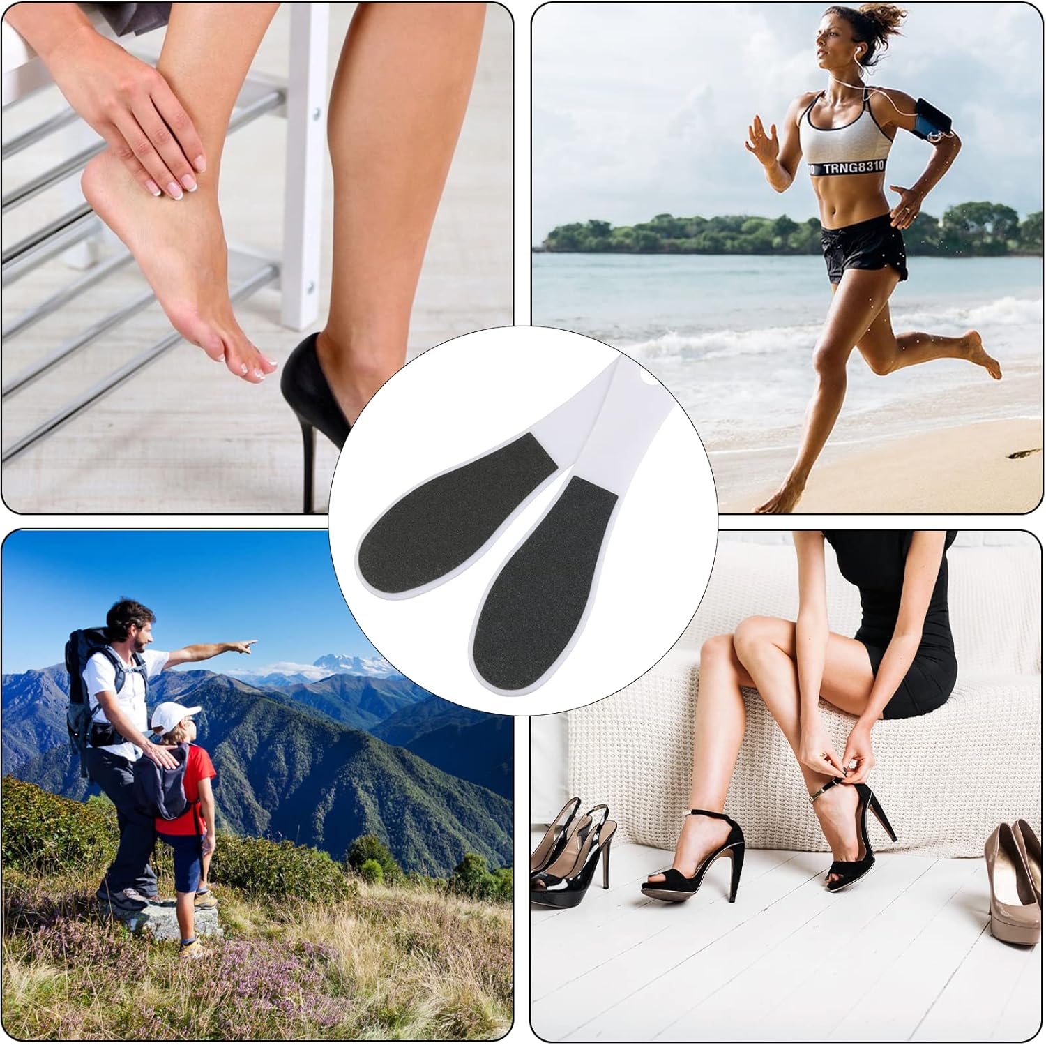 🌸 Edi Ragar – Double-Sided High-Quality Plastic Foot Filer with Sand Paper (Washable & Reusable)