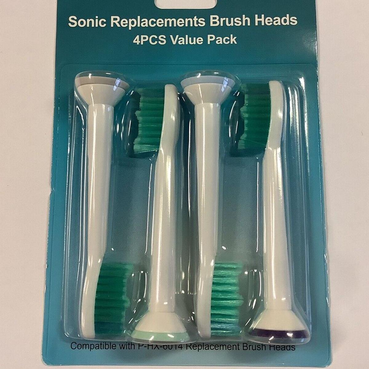 4Pcs Electric Toothbrush Replacement Heads Fits For 6014 P-Hx-6014 / Hx6014 Toothbrush Replacement
