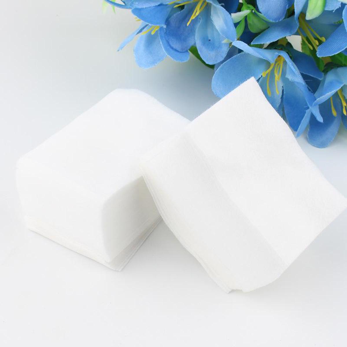 100 Pieces Disposable Cotton Pads, Nail Polish Remover, Makeup Cleaning, Soft Cotton, Portable