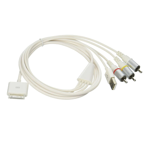 USB to RCA Composite AV Cable 1/2, – TV Video Audio Output Cable (3 RCA, Yellow/Red/White)