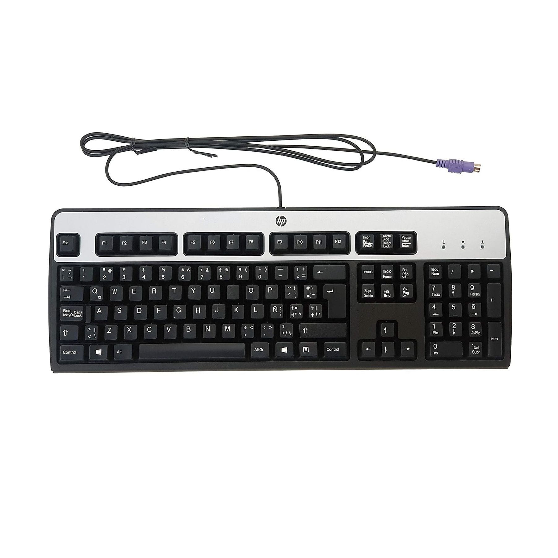 H P Standard 104-Key PS/2 Keyboard – Durable Wired Keyboard for Desktop PC | Comfortable Typing, Plug & Play
