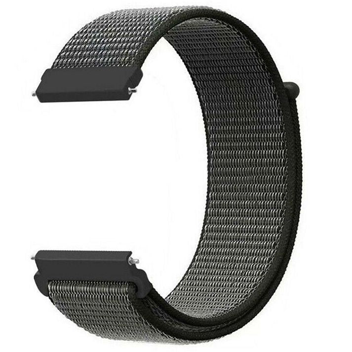 20mm Universal Woven Nylon Sport Loop Watch Band Strap Quick Release Spring Pins Olive Green