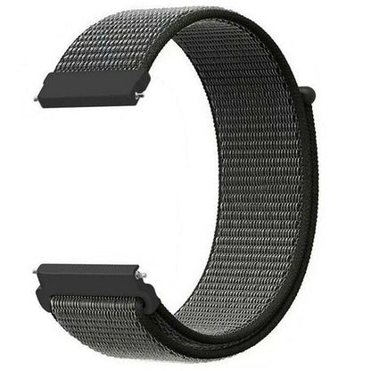 20mm Universal Woven Nylon Sport Loop Watch Band Strap Quick Release Spring Pins Olive Green