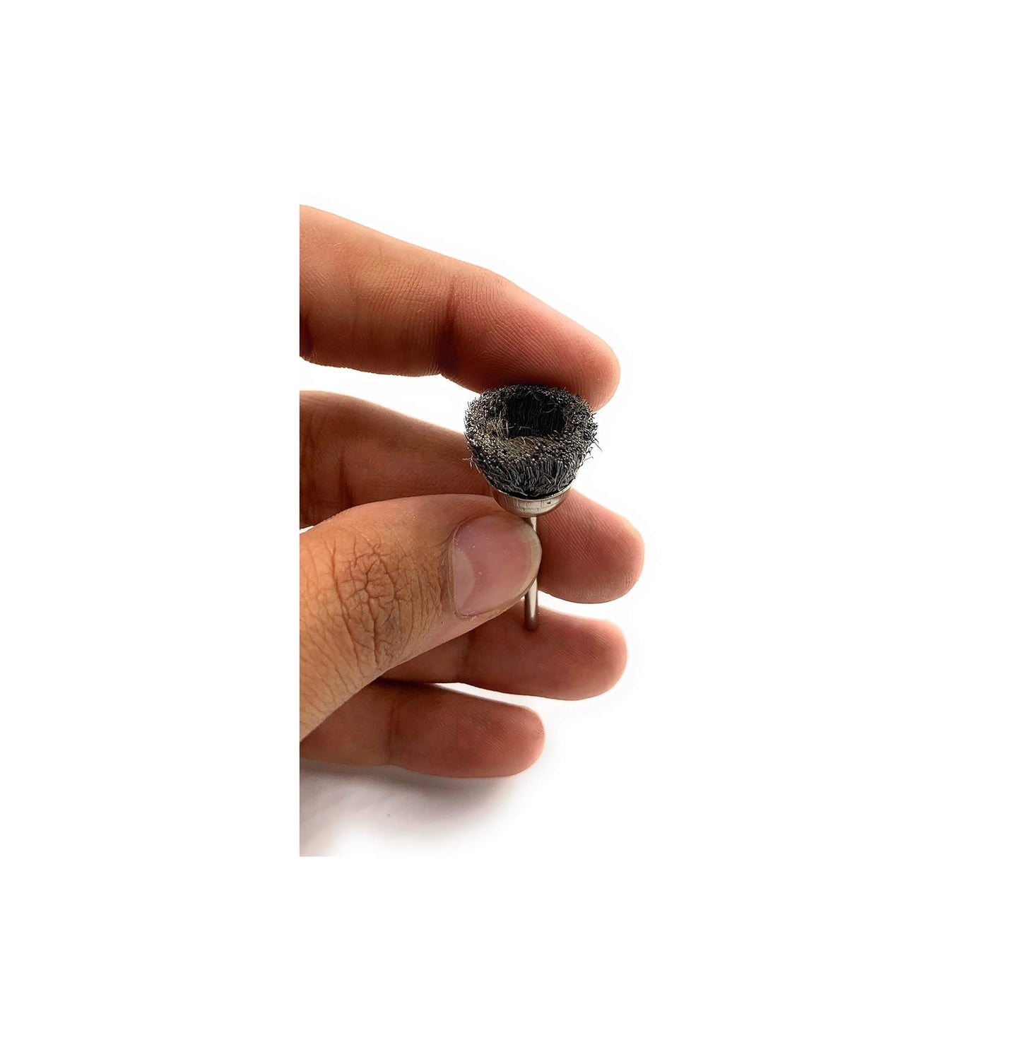 Wire Cup End Brush 1PC for Dremel Rotary Tool – Stainless Steel Polishing Brush for Rust Removal, Satin Finish, Jewellery Cleaning, Watchmaking & Model Making