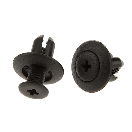 50PCS Universal Auto Trim Clips for KIA, Hyundai, Honda, Fiat, Mitsubishi & Mazda – Black Plastic Car Fastener Retainer Clips Kit