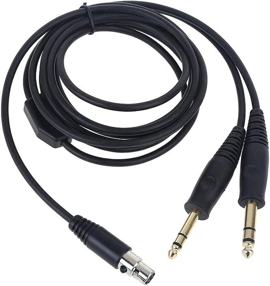 Aviation Headset Replacement Cable Only – Adjustable Plug Aviation Audio Cable for RA200, GA Headsets, Dual Plug Aircraft Cord