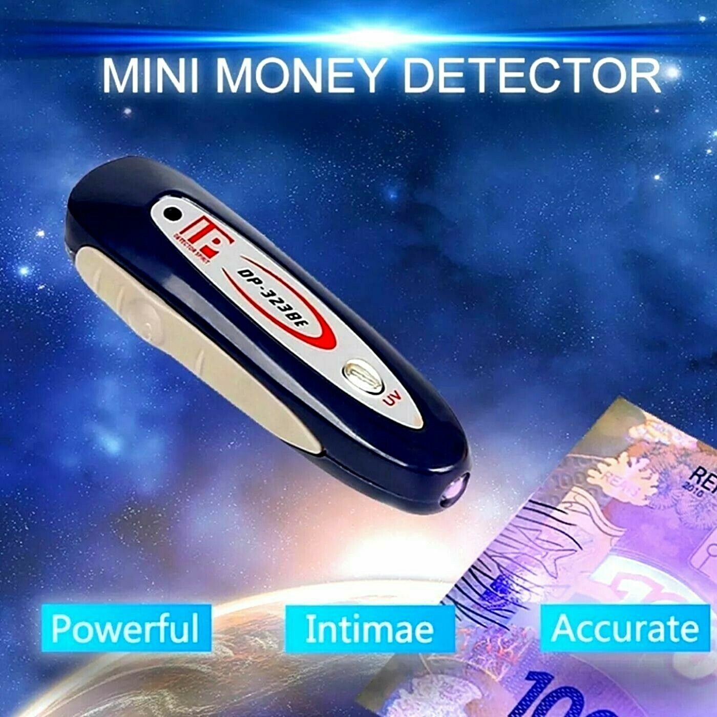 Money Detector, UV plus Light Magnetic Head Detector with anyard Portable Mini 2 In 1