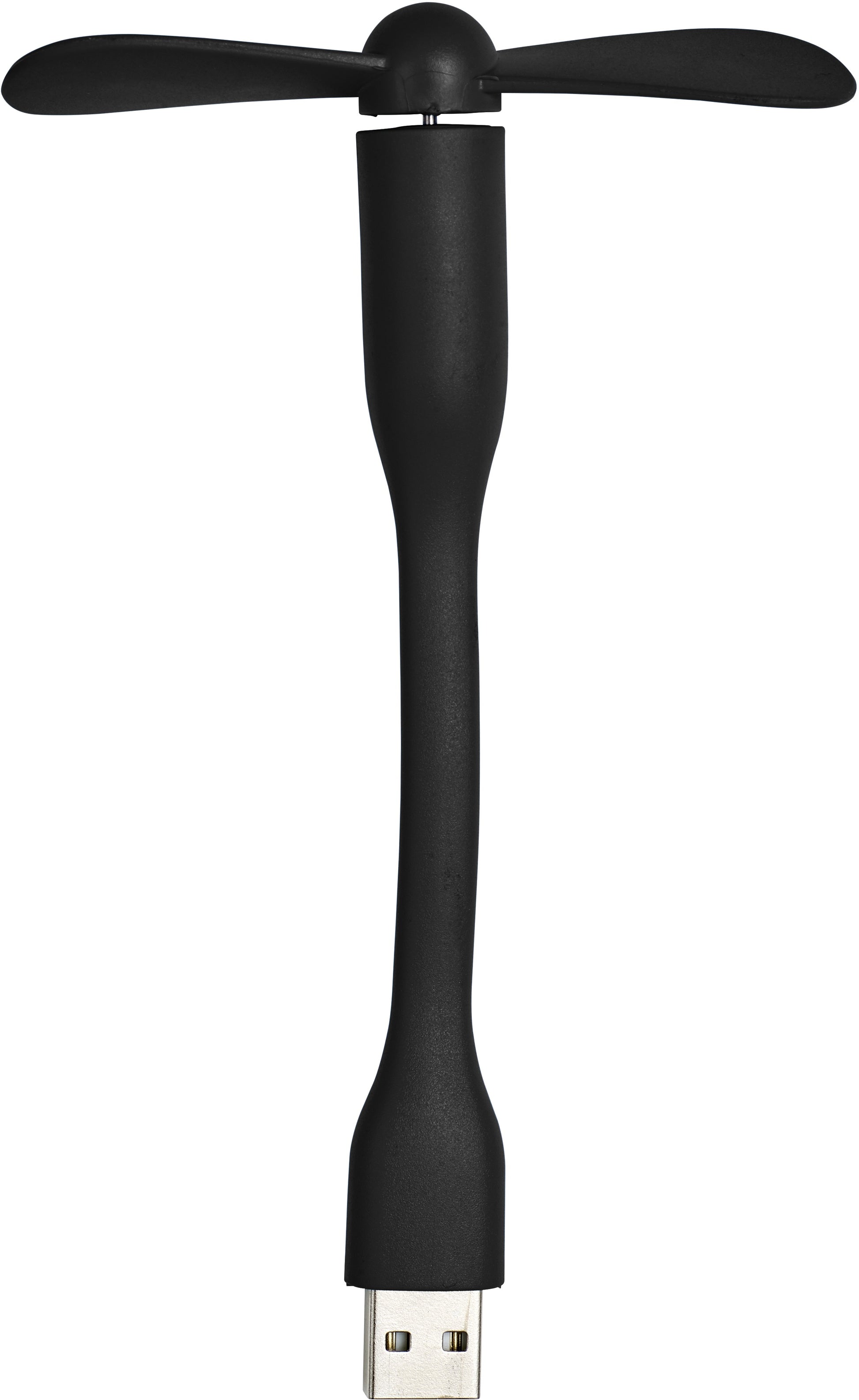 FLEXIBLE MINI PORTABLE USB POWERED 2-BLADE USB FAN (BLACK)