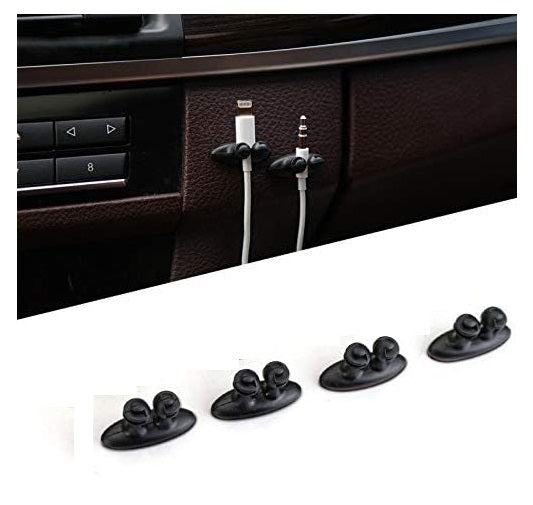 8 Pack Cable Clips with Strong 3M Adhesive – Car Wire Organizer Clips for Home, Office & Vehicle | Self-Adhesive Cable Management Holders