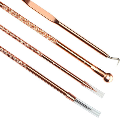 4 Pcs/Set Acne Blackhead Removal Needles Stainless Pimple Spot Comedone Extractor Cleanser Beauty Face Clean Care Tools