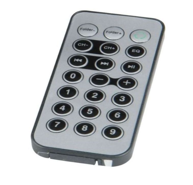 IR Remote Control for MP3 Radio Adapter & Bluetooth Audio Player (Car & Speaker Use)