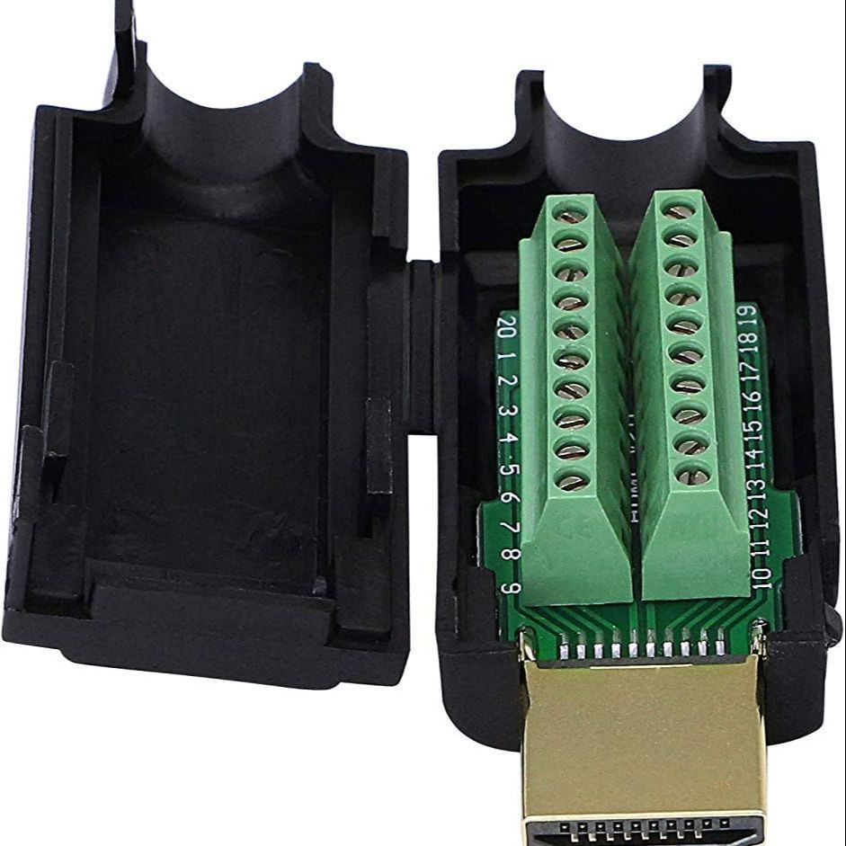 HDMI Solderless Adapter – Gold-Plated HDMI Extension Connector | Breakout Board for HD Signals, No Welding Required
