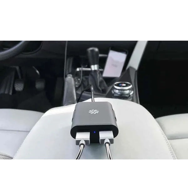 Go Power Shareable Car Charger 4-Port USB 48 W 9.6 AMP 6.6 FT 2 Meter Cable for Front Seat and Back Seat