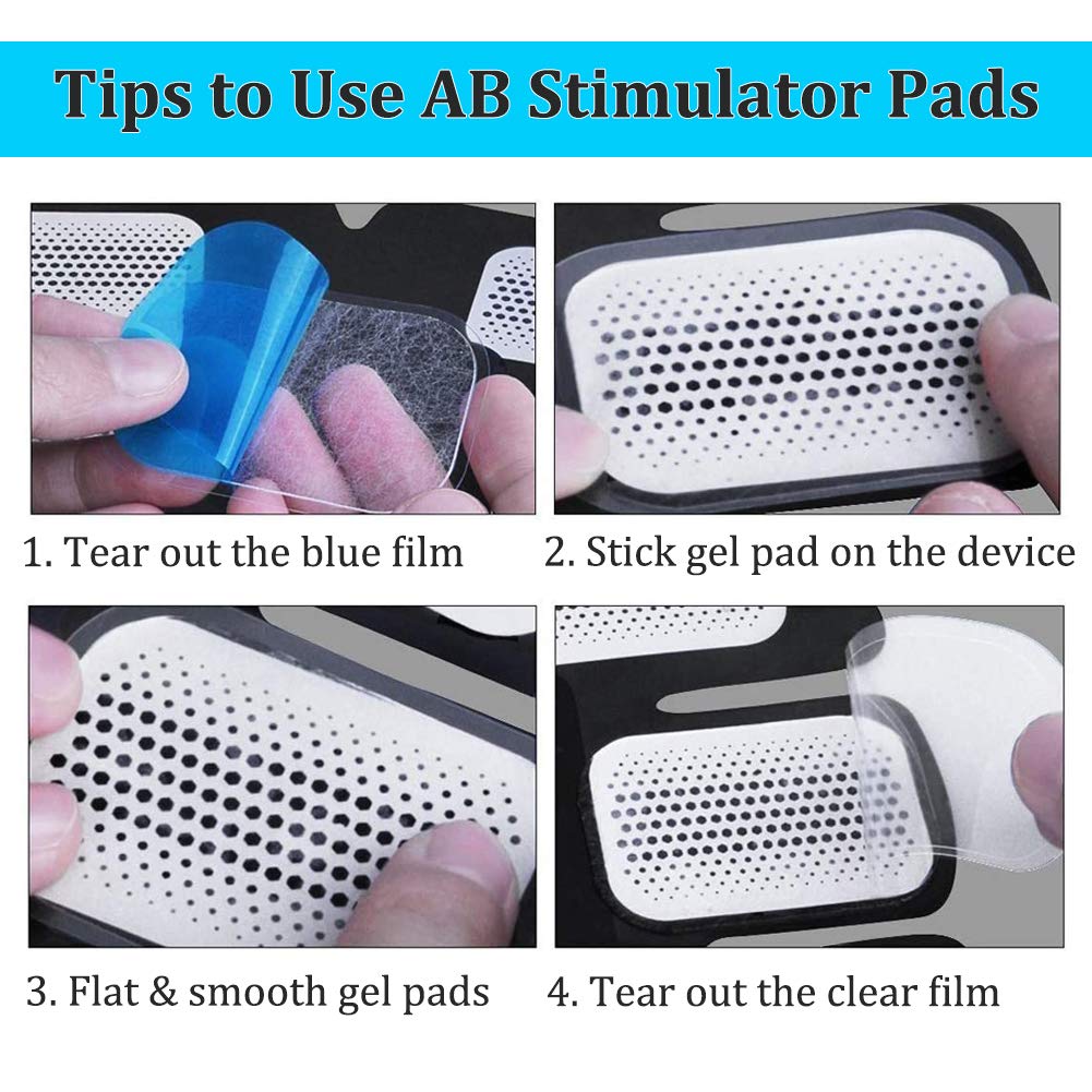 Replacement Gel Pads For EMS Trainer Gel Patch size 6cm  x 4.5cm