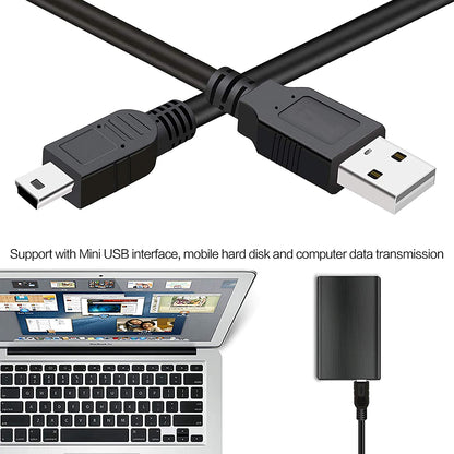 USB 2.0 Type-A to 5-Pin Mini-USB Cable (Black, 1.5 Meter) A One Hi Quality Premium Cables
