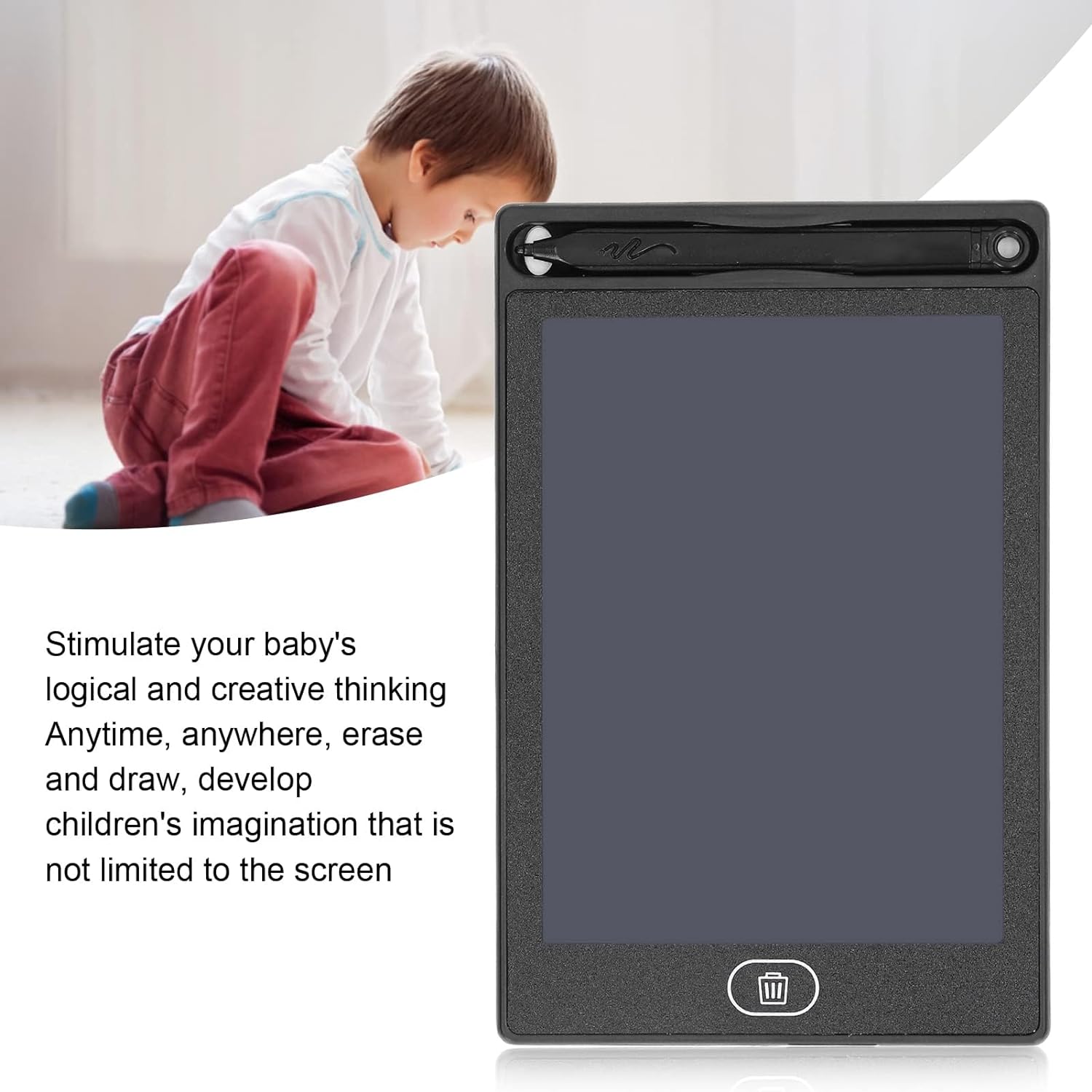 LCD Writing Tablet for Kids, 6.5 Inch Drawing Board Doodle Scribbler Board for 3-6 Years Old Girls Boys, Erasable Electronic Painting Learning Pads, Prizes for Kids