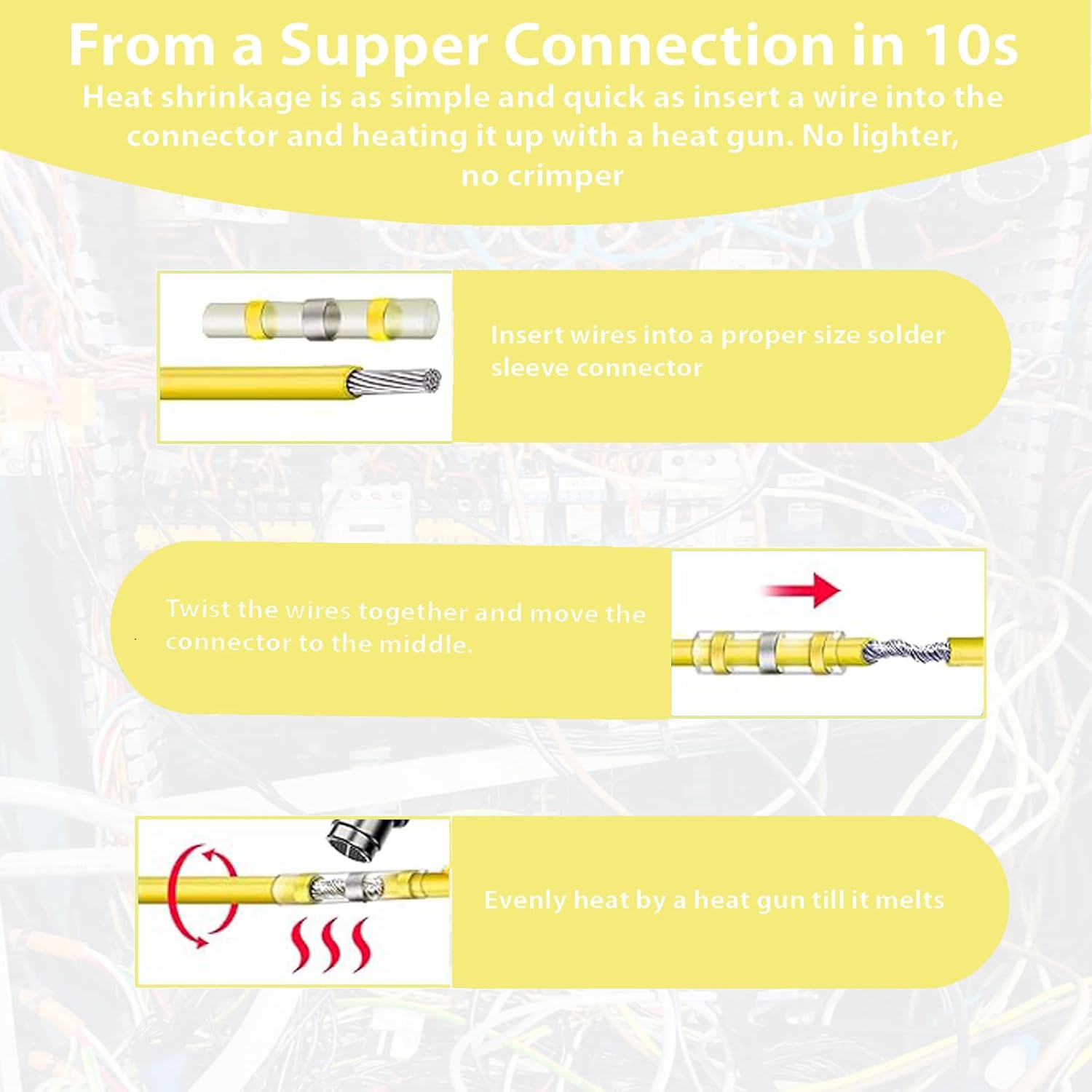 Heat Shrink Solder Butt Connectors Kit,