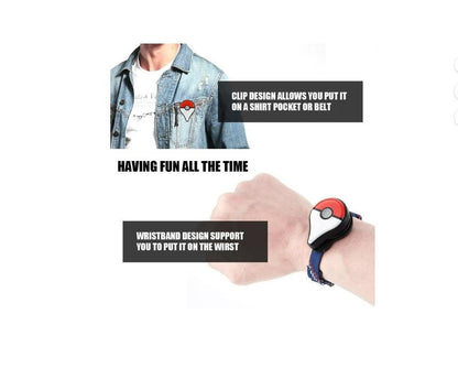 Pokémon GO Plus Bluetooth Wristband Bracelet – Smart Auto Catch & PokéStop Spinner for Pokémon GO | Android & iOS Compatible Wearable Device Device Only Band Not inclde