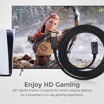 Ultra HD DisplayPort Cable (DP to DP) – 4K 60Hz High-Speed for PC, Monitor & Projector